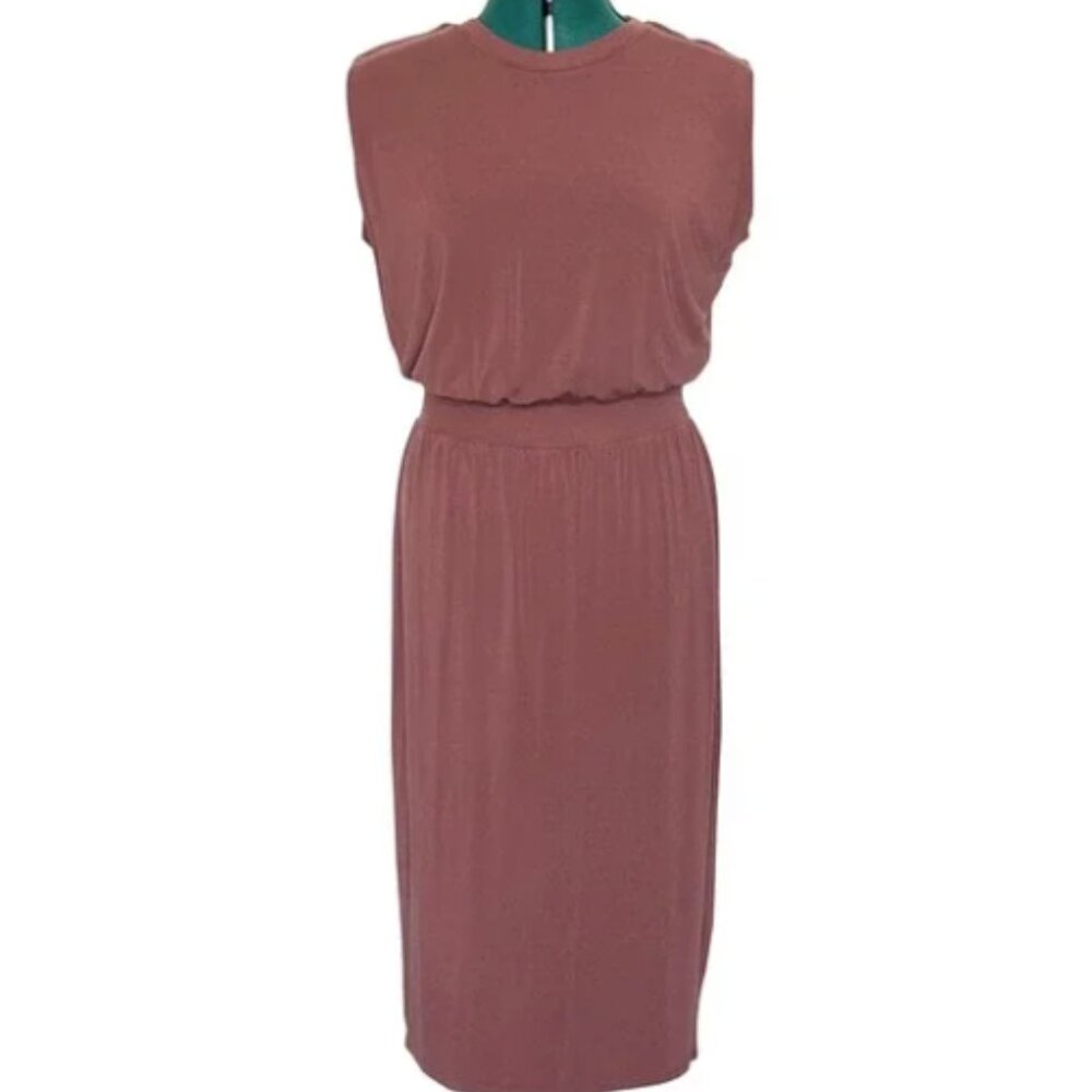 Athleta Sleeveless Mauve Midi Dress